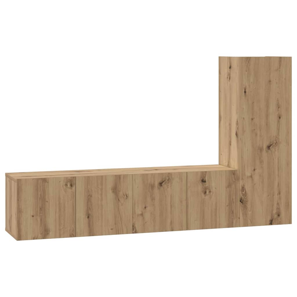 TV szekrény garnitúra 3 pcs Artisan tölgy Szerelt Fa