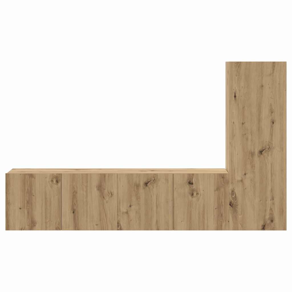 TV szekrény garnitúra 3 pcs Artisan tölgy Szerelt Fa