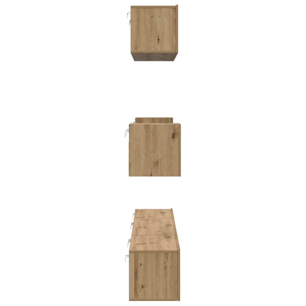 TV szekrény garnitúra 7 pcs Artisan tölgy Faanyag
