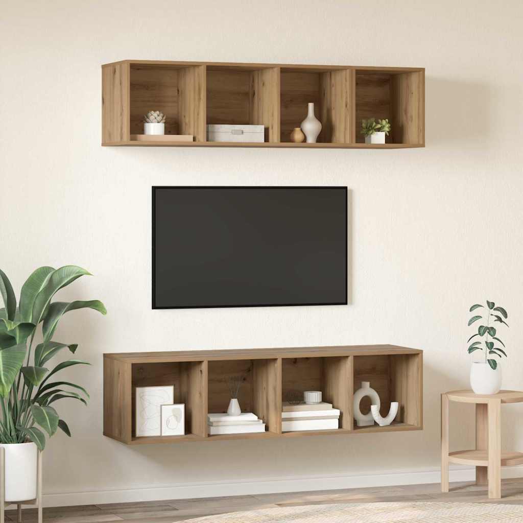 TV szekrény garnitúra 3 db Artisan tölgy Szerelt Fa