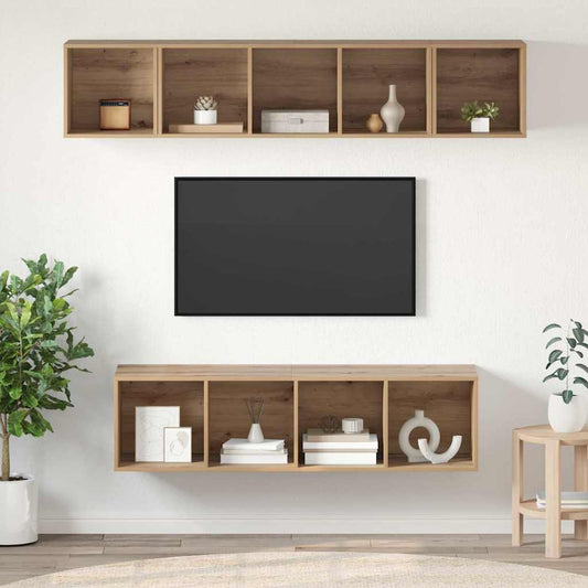 TV szekrény garnitúra 4 pcs Artisan tölgy Faanyag