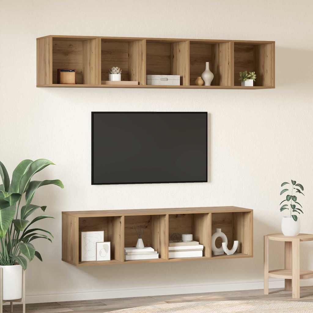 TV szekrény garnitúra 4 db Artisan tölgy Szerelt Fa