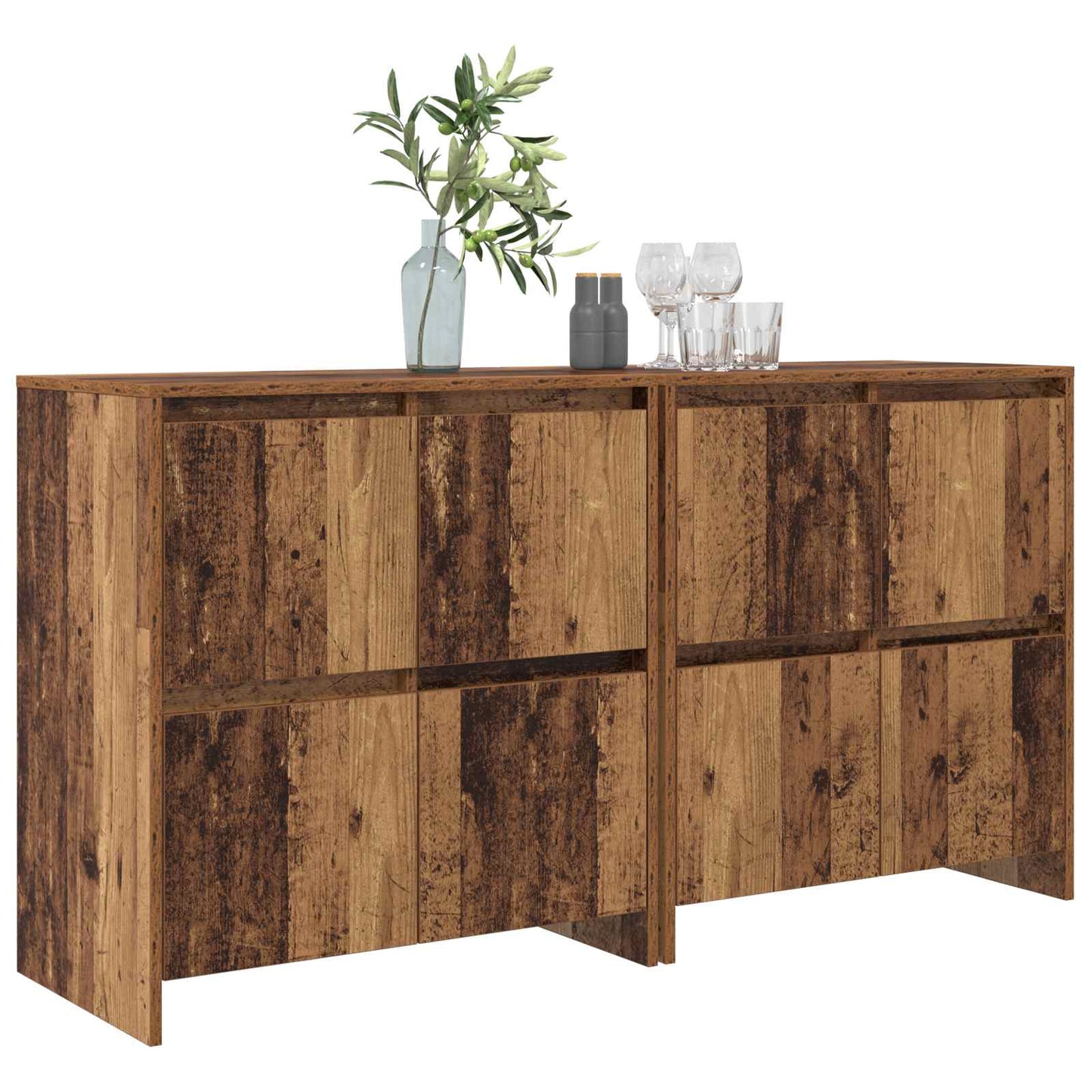 Oldalszekrények 2 db Régi fa 70 x 41 x 75 cm Szerelt Fa