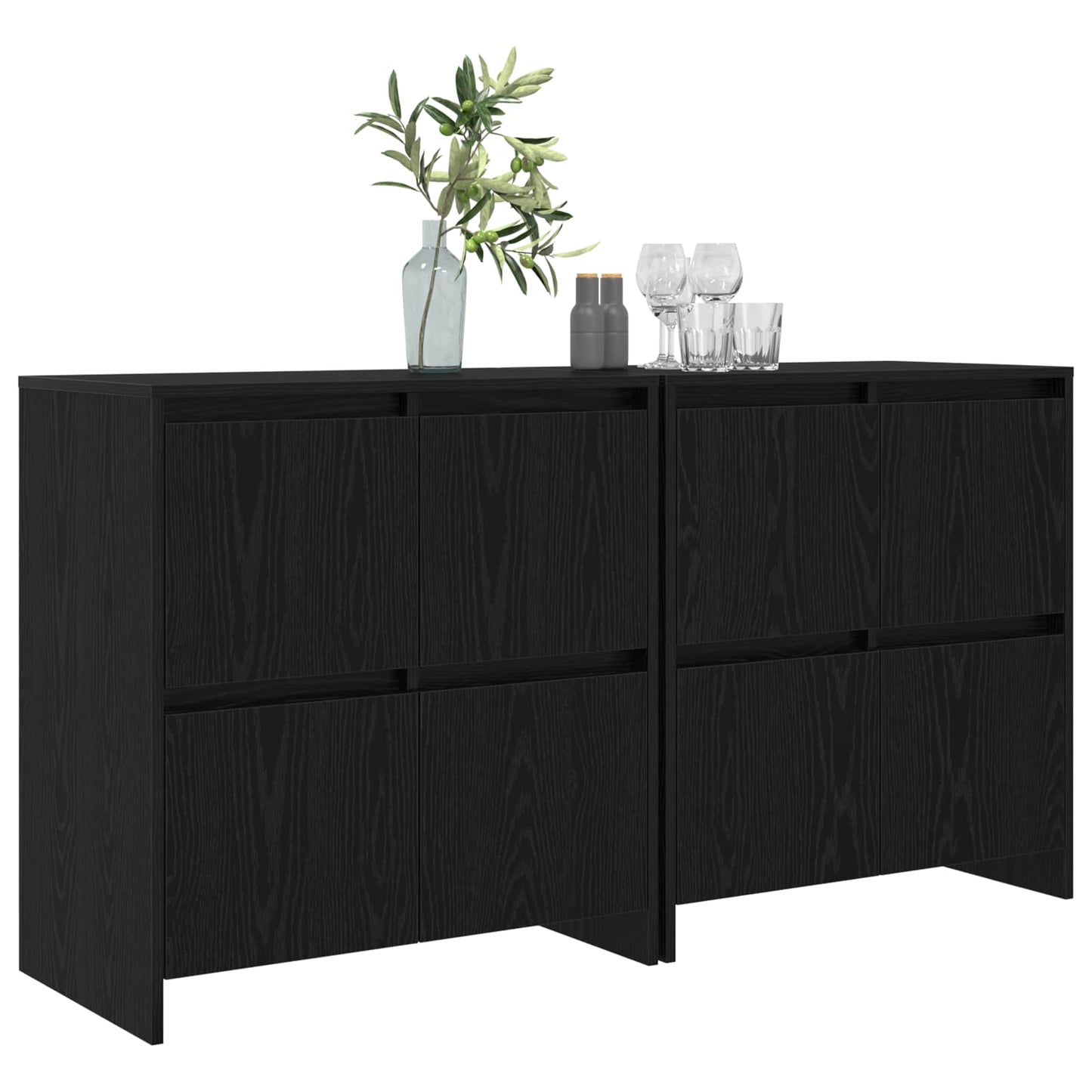 Oldalszekrények 2 db Musta tammi 70 x 41 x 75 cm Szerelt Fa