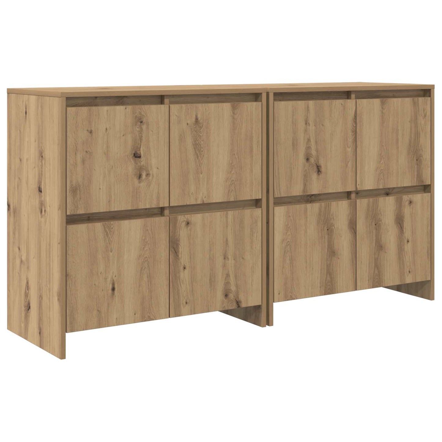 Oldalszekrények 2 db kézműves tölgy 70 x 41 x 75 cm Szerelt Fa