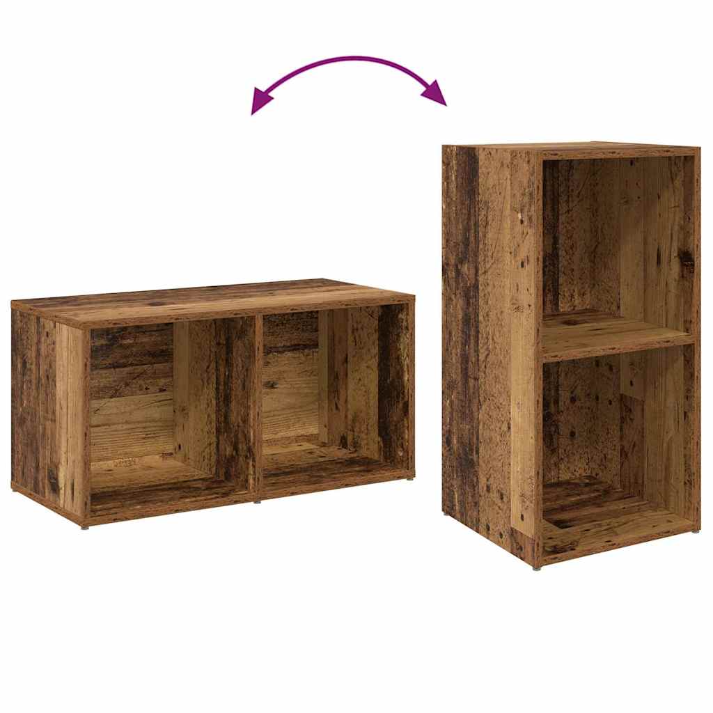 TV szekrény garnitúra 2 pcs Öreg fa 37 x 35 x 72 cm Faanyag