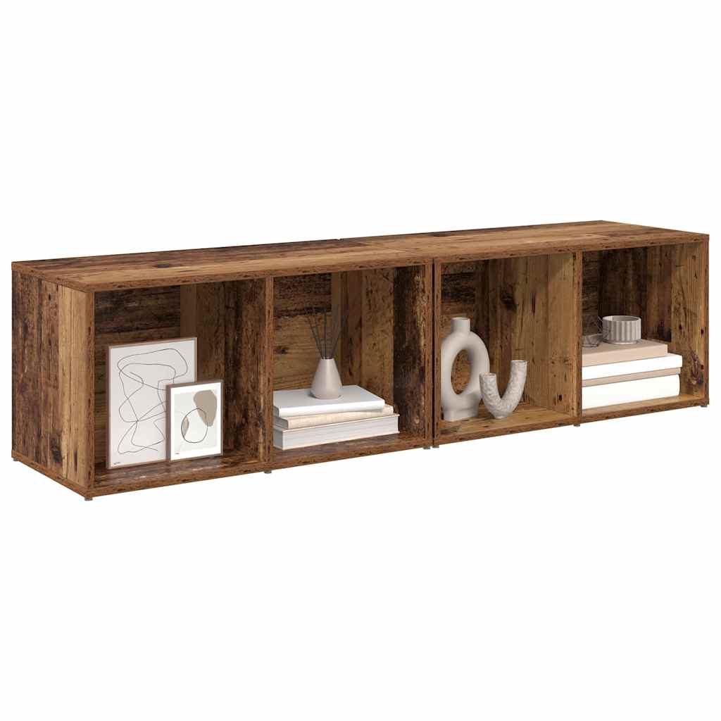 TV szekrény garnitúra 2 pcs Öreg fa 37 x 35 x 72 cm Faanyag