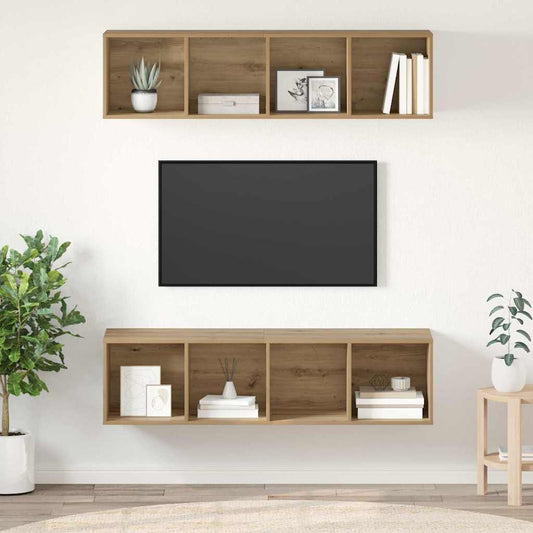 TV szekrény garnitúra 2 pcs Artisan tölgy 37 x 37 x 142,5 cm