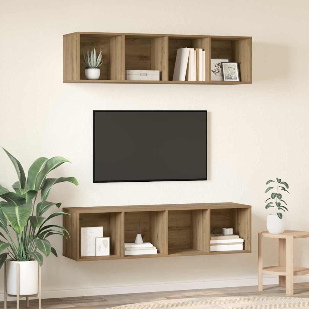 TV szekrény garnitúra 2 db Artisan tölgy Szerelt Fa