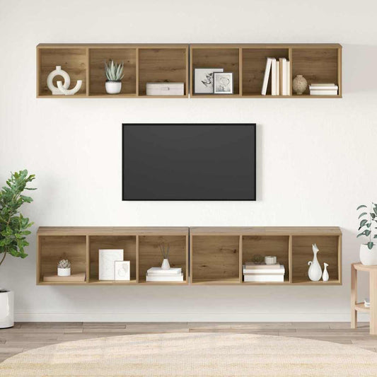 TV szekrény garnitúra 4 pcs Artisan tölgy 37 x 37 x 107 cm