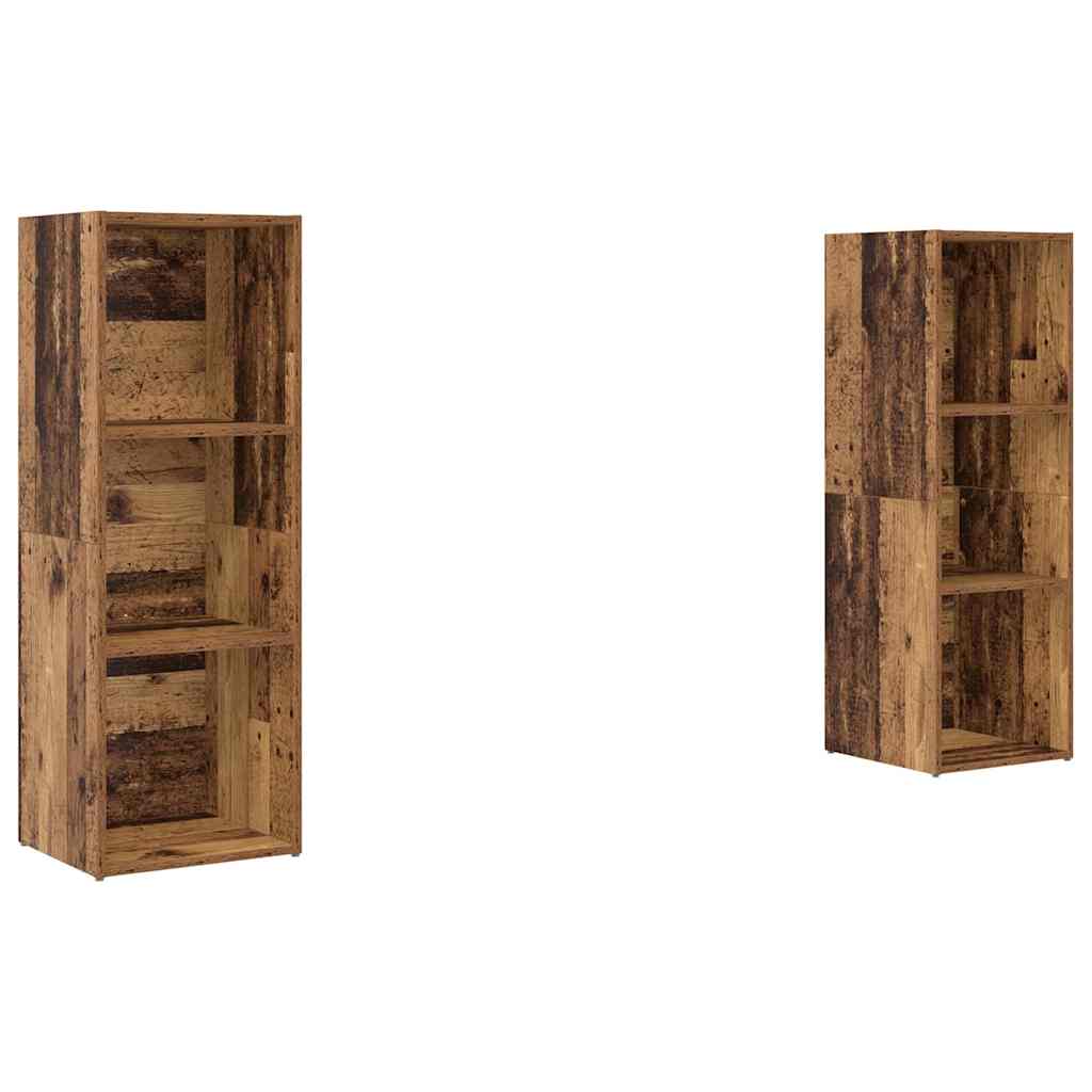 TV szekrény garnitúra 2 pcs Öreg fa 107 x 35 x 37 cm Faanyag