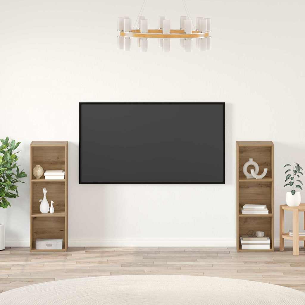 TV szekrény garnitúra 2 db Artisan tölgy Szerelt Fa
