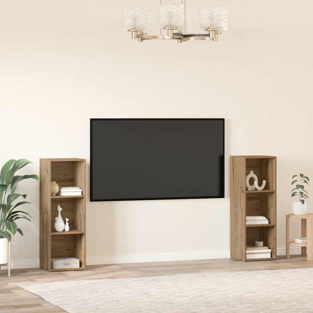 TV szekrény garnitúra 2 db Artisan tölgy Szerelt Fa