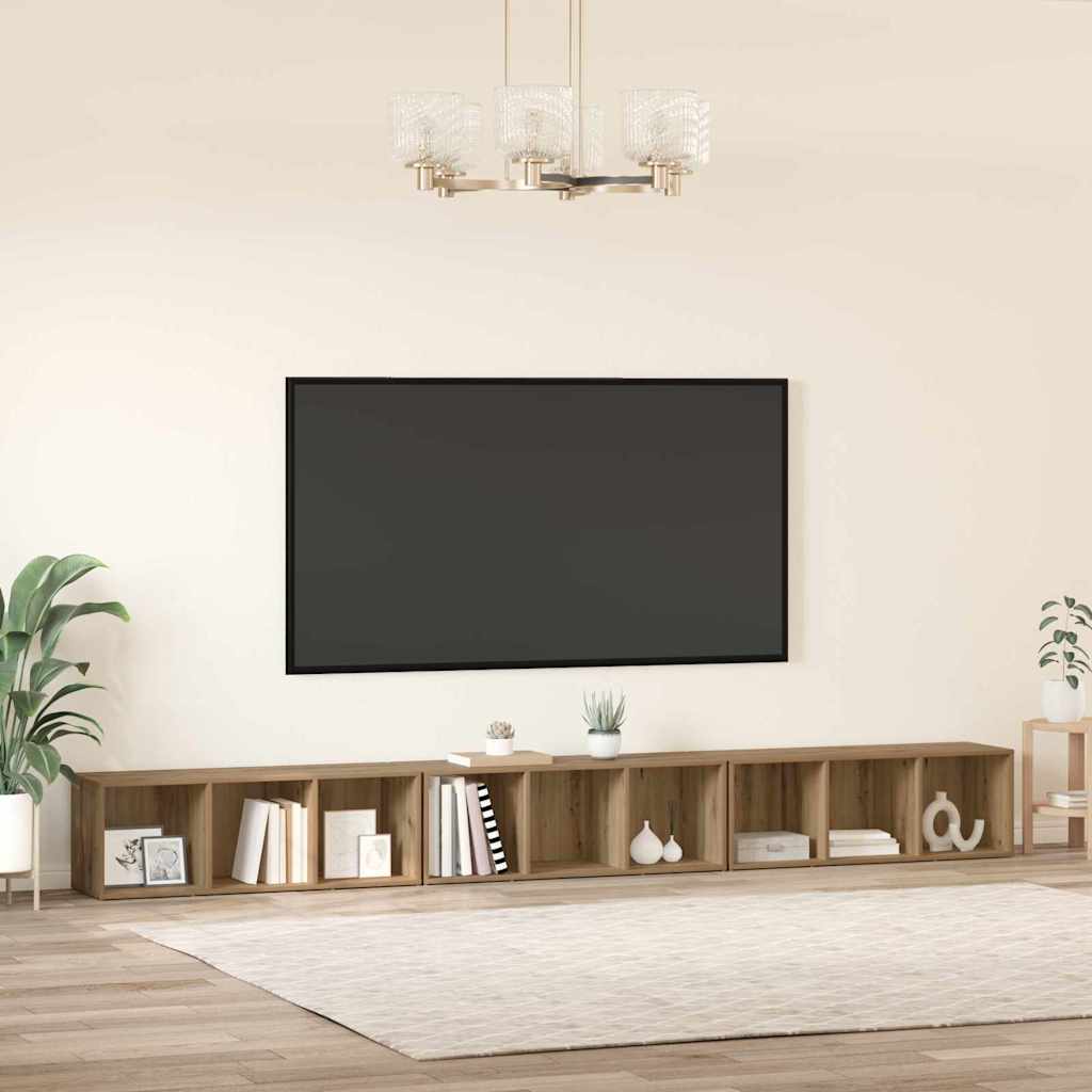 TV szekrény garnitúra 3 db Artisan tölgy Szerelt Fa