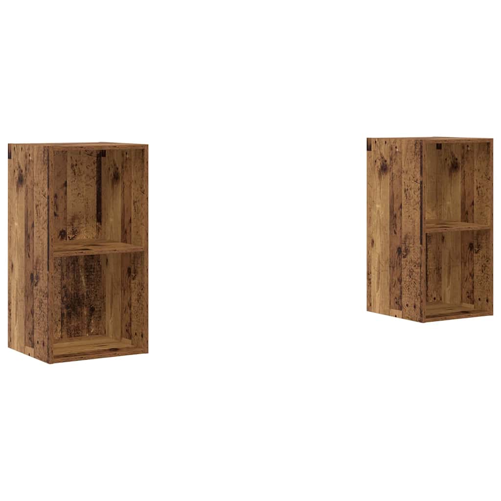 TV szekrény garnitúra 2 pcs Öreg fa 37 x 37 x 72 cm Faanyag