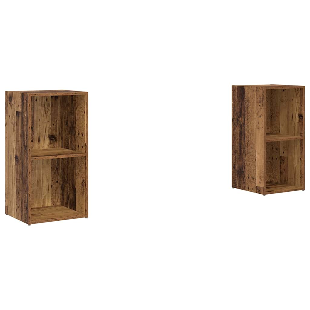 TV szekrény garnitúra 2 pcs Öreg fa 72 x 35 x 36,5 cm Faanyag