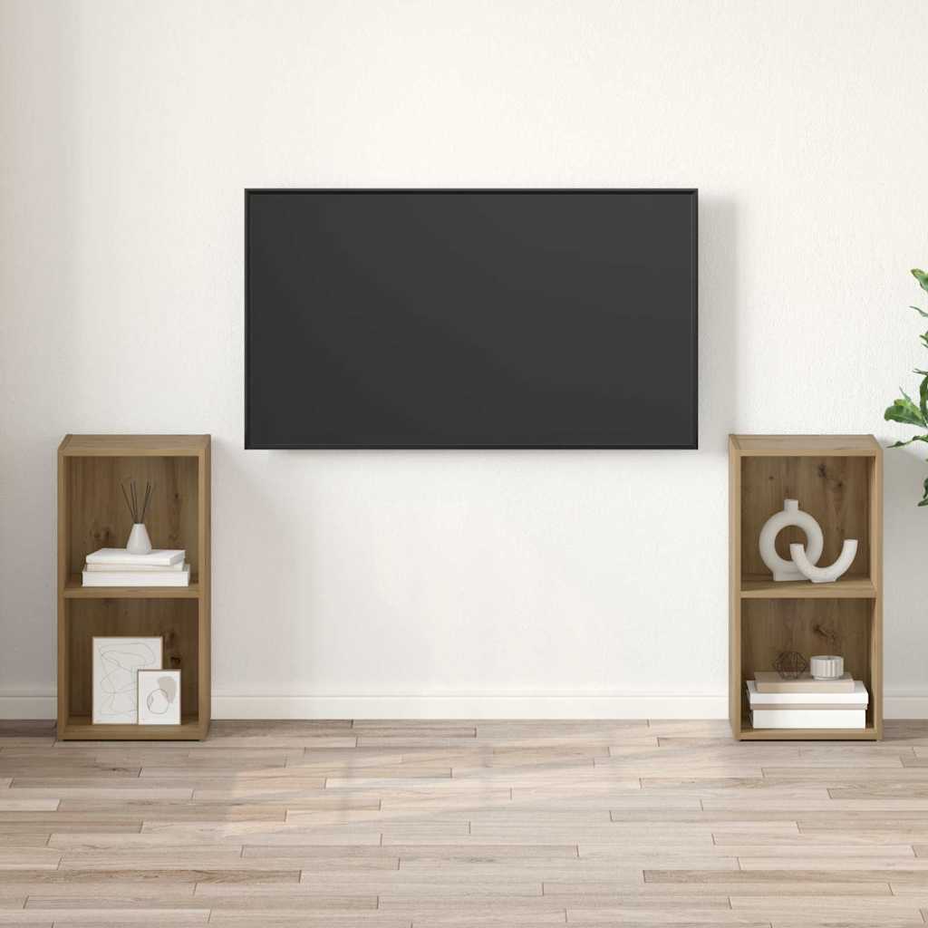 TV szekrény garnitúra 2 db Artisan tölgy Szerelt Fa