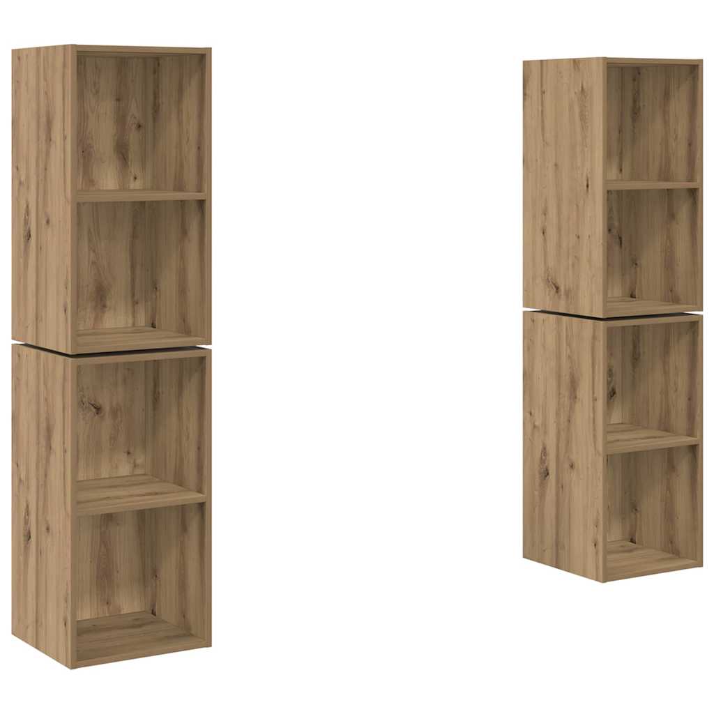 TV szekrény garnitúra 4 pcs Artisan tölgy Faanyag