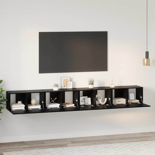 TV szekrény garnitúra 4 pcs Fekete tölgy 60 x 30 x 30 cm