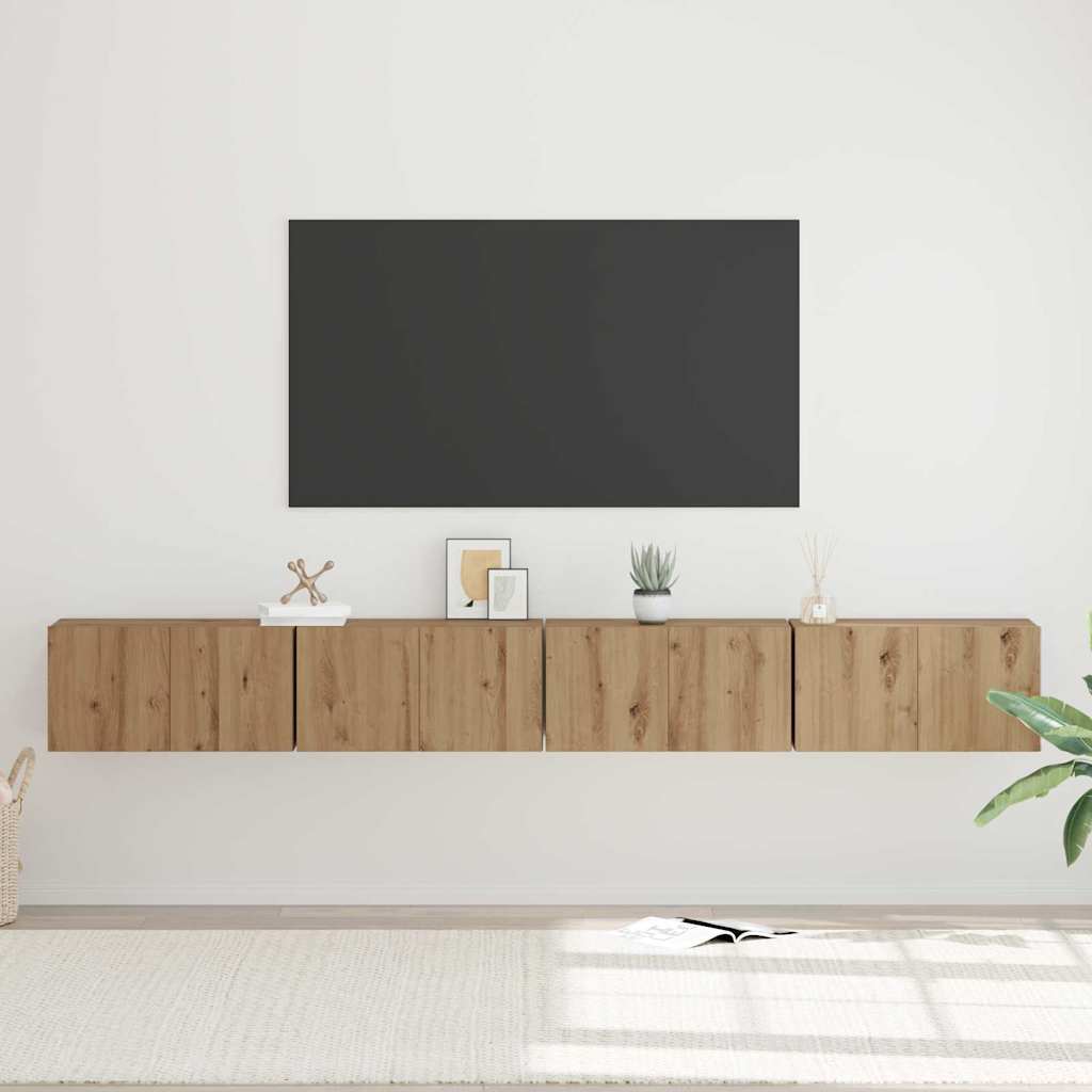 TV szekrény garnitúra 4 db Artisan tölgy Szerelt Fa