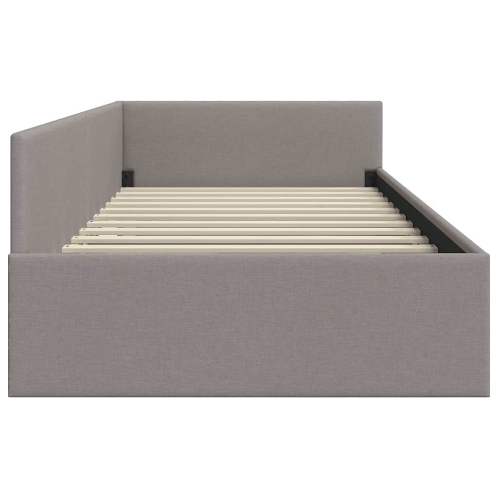 Sarokágy keret fejtámlával Tópszínű 80 cm x 200 cm szövet