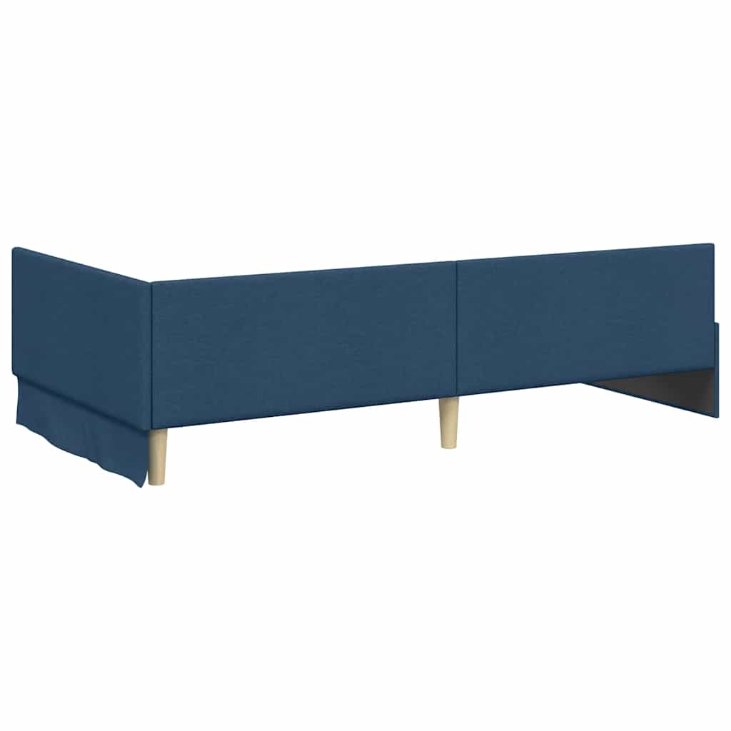 Sarokágy keret fejtámlával Kék 80 cm x 200 cm szövet
