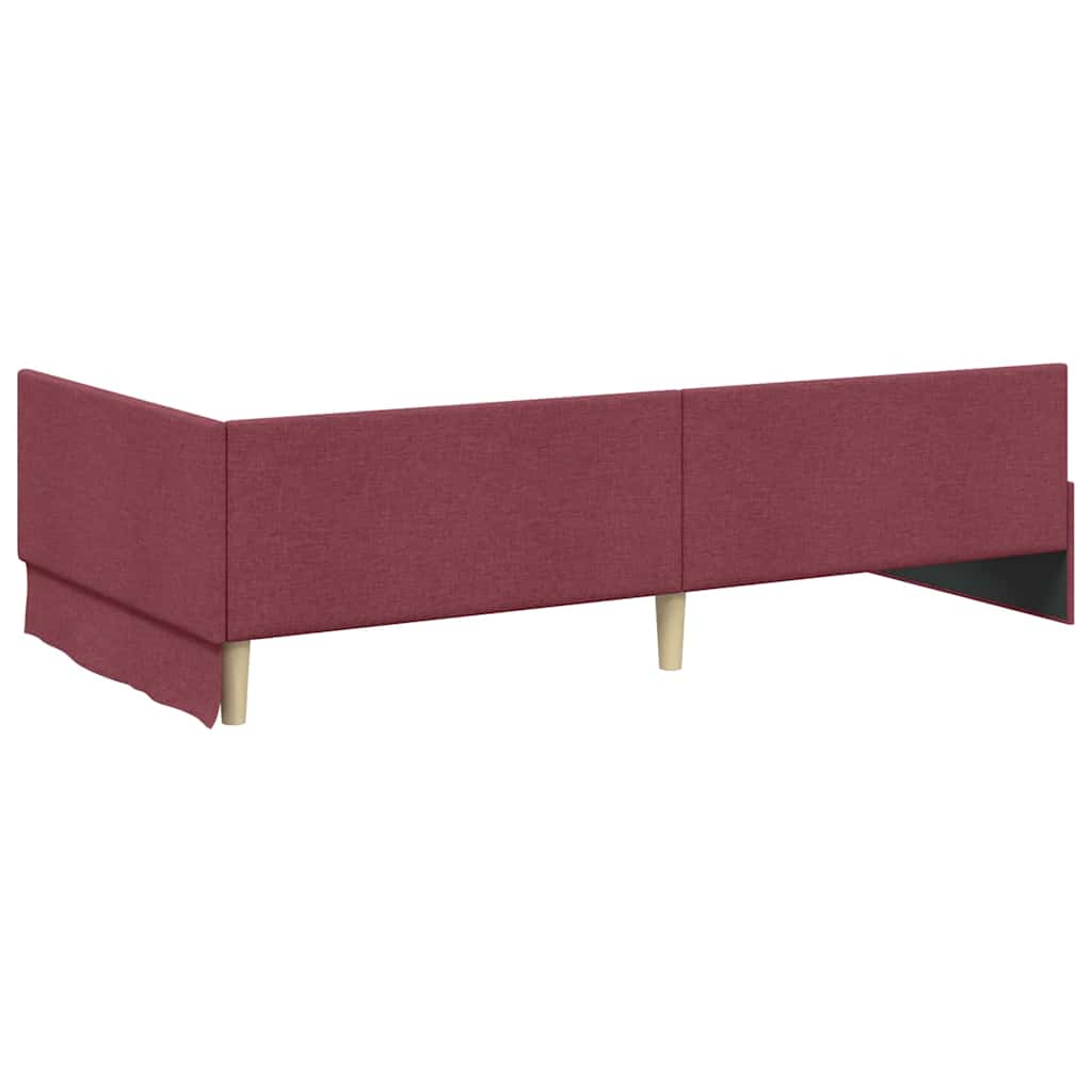 Sarokágy keret fejtámlával Bordó 100 cm x 200 cm szövet