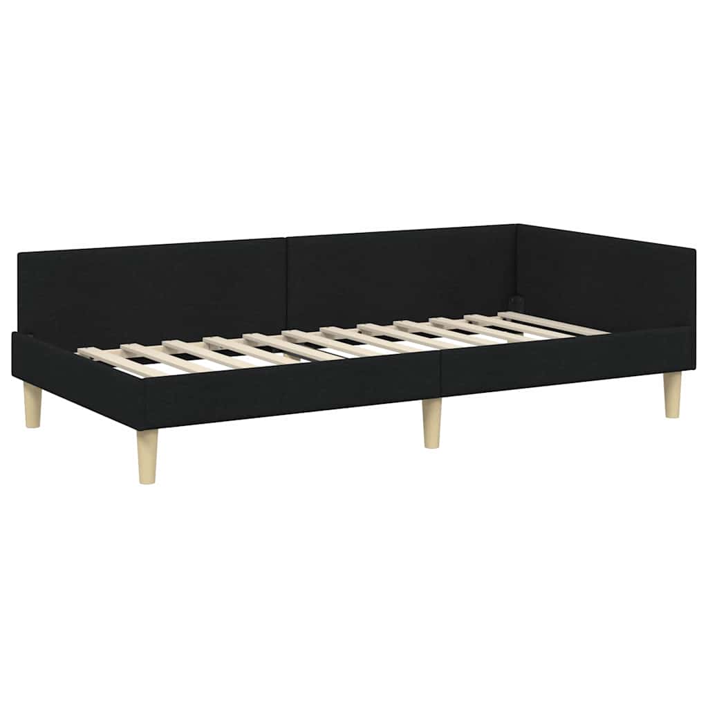 Sarokágy keret Fekete 80 x 200 cm szövet