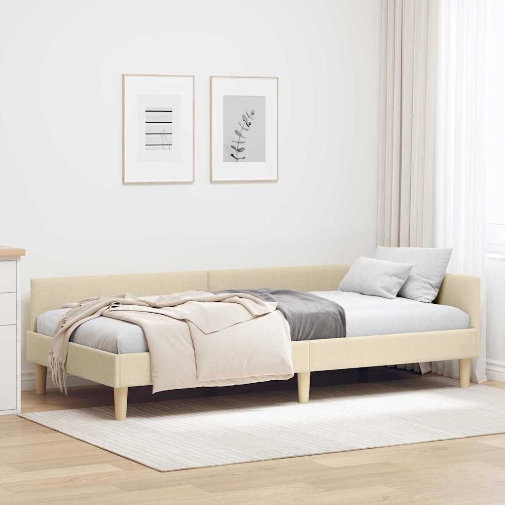 Sarokágy keret Krém 80 x 200 cm szövet