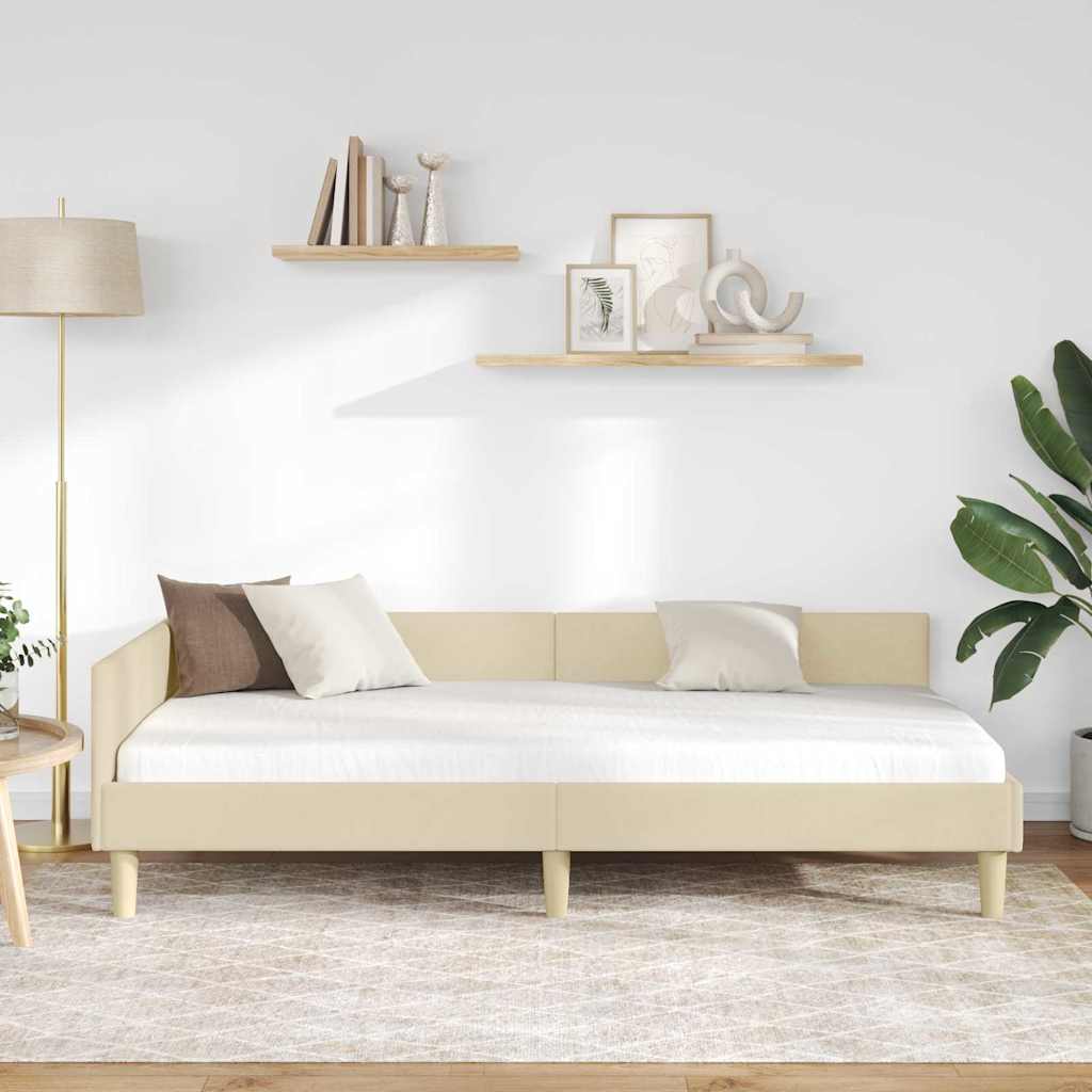 Sarokágy keret Krém 80 x 200 cm szövet