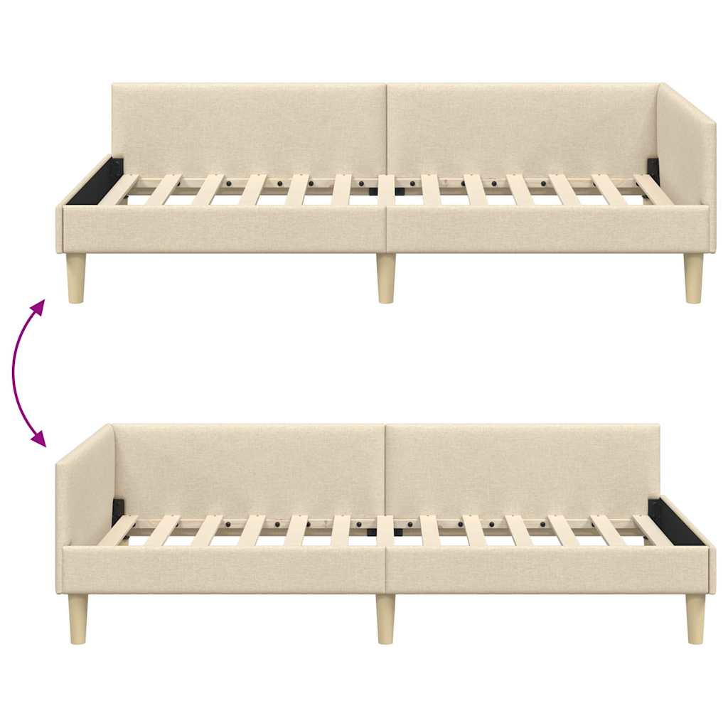 Sarokágy keret Krém 80 x 200 cm szövet