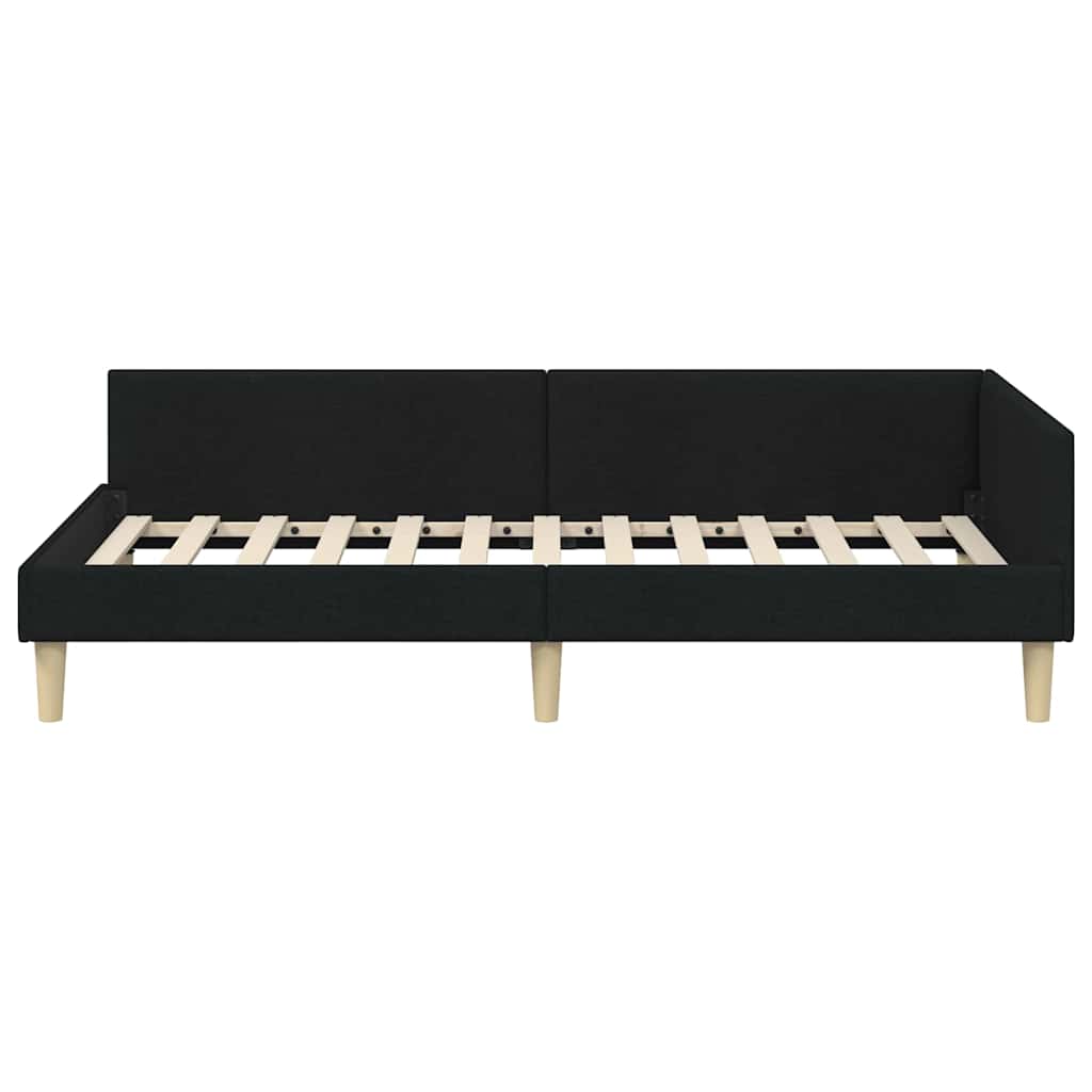 Sarokágy keret Fekete 90 x 200 cm szövet