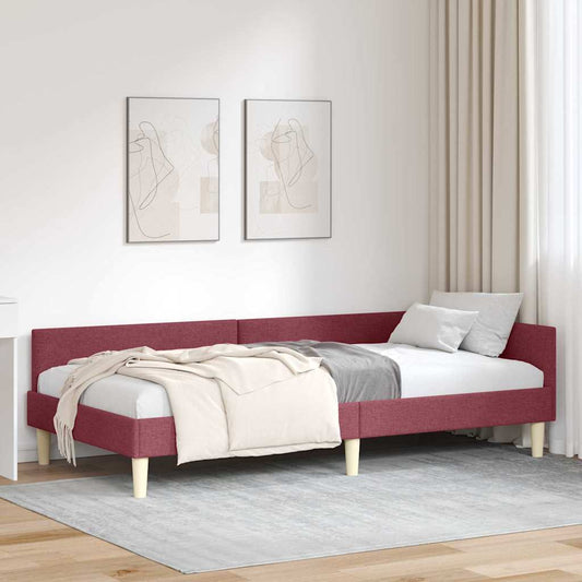 Sarokágy keret Bordó 90 x 200 cm szövet
