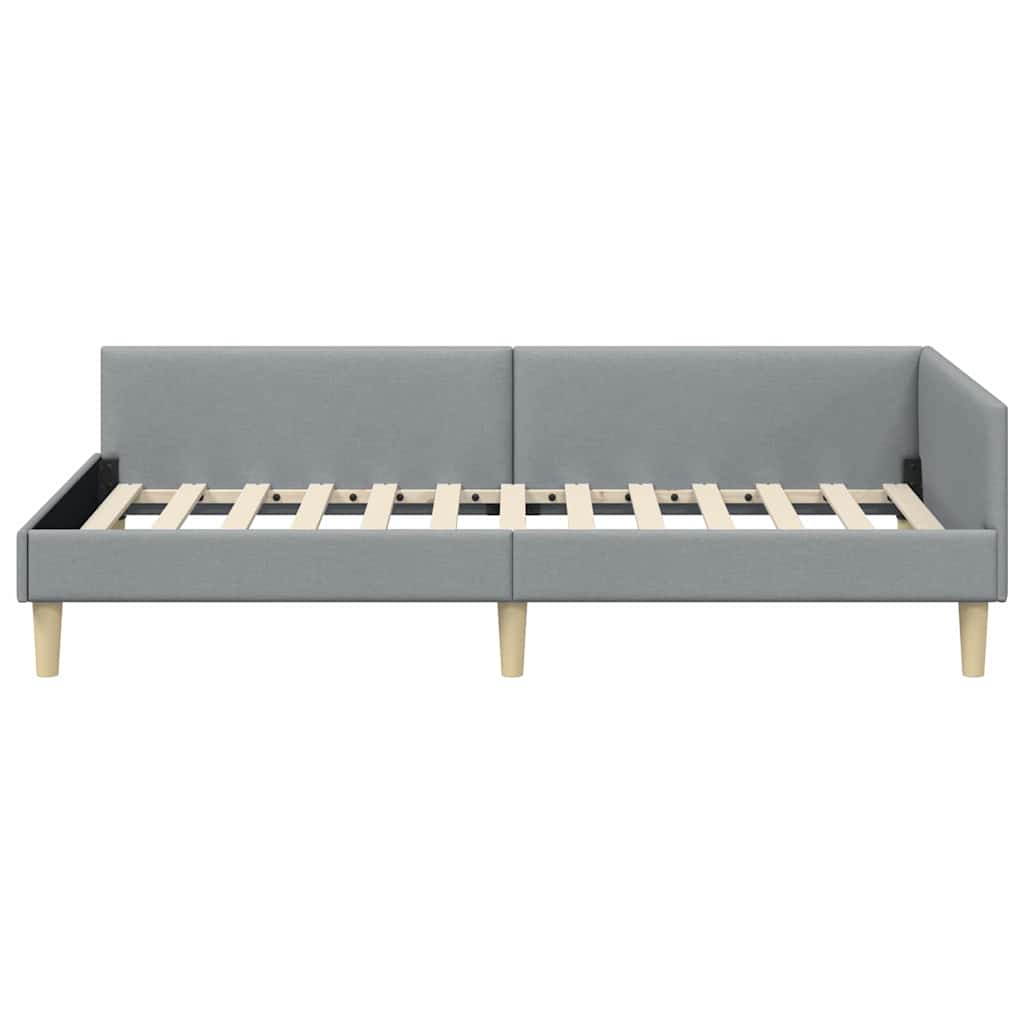 Sarokágy keret Világosszürke 100 x 200 cm szövet