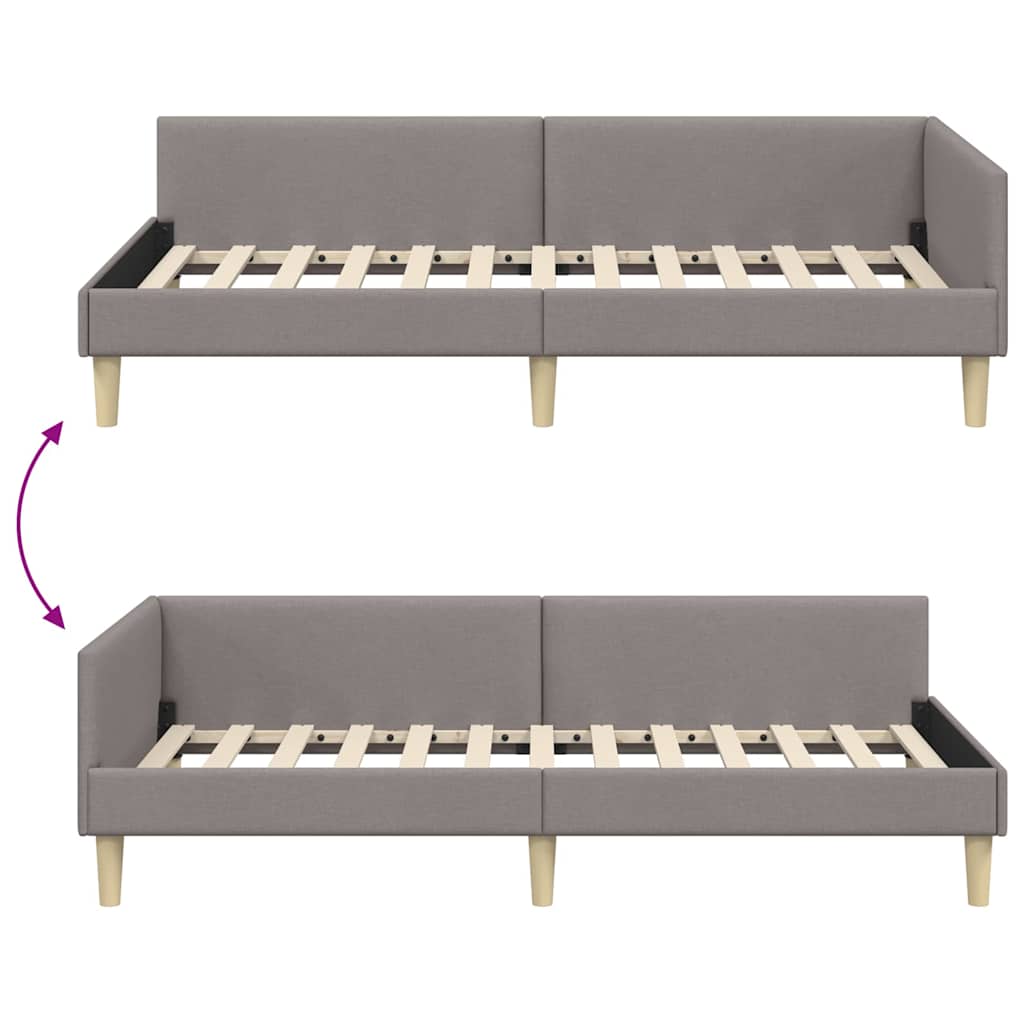 Sarokágy keret Tópszínű 100 x 200 cm szövet