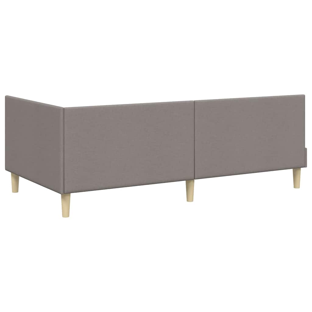 Sarokágy keret Tópszínű 90 cm x 190 cm Szövet és Plywood