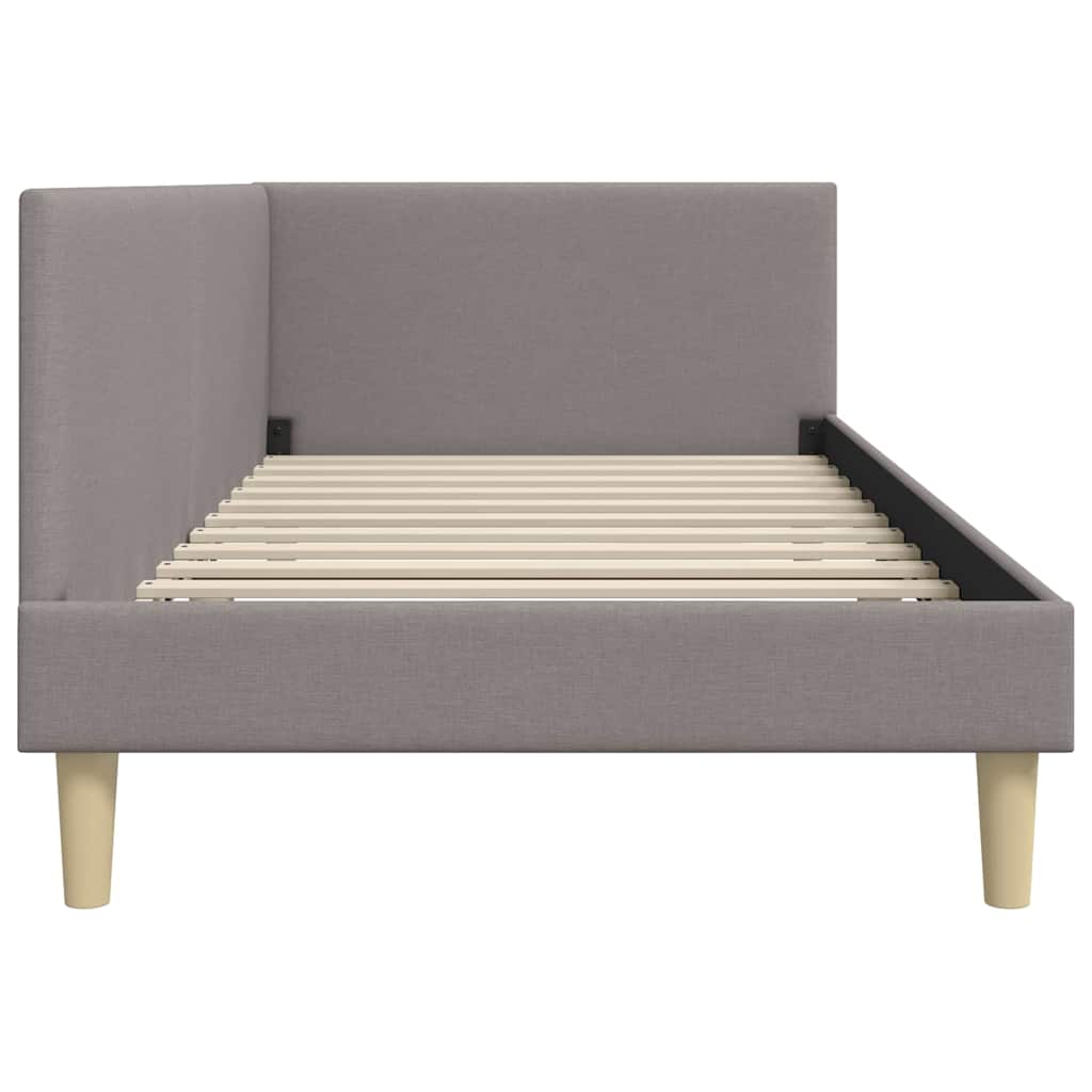 Sarokágy keret Tópszínű 100 cm x 200 cm Szövet és Plywood