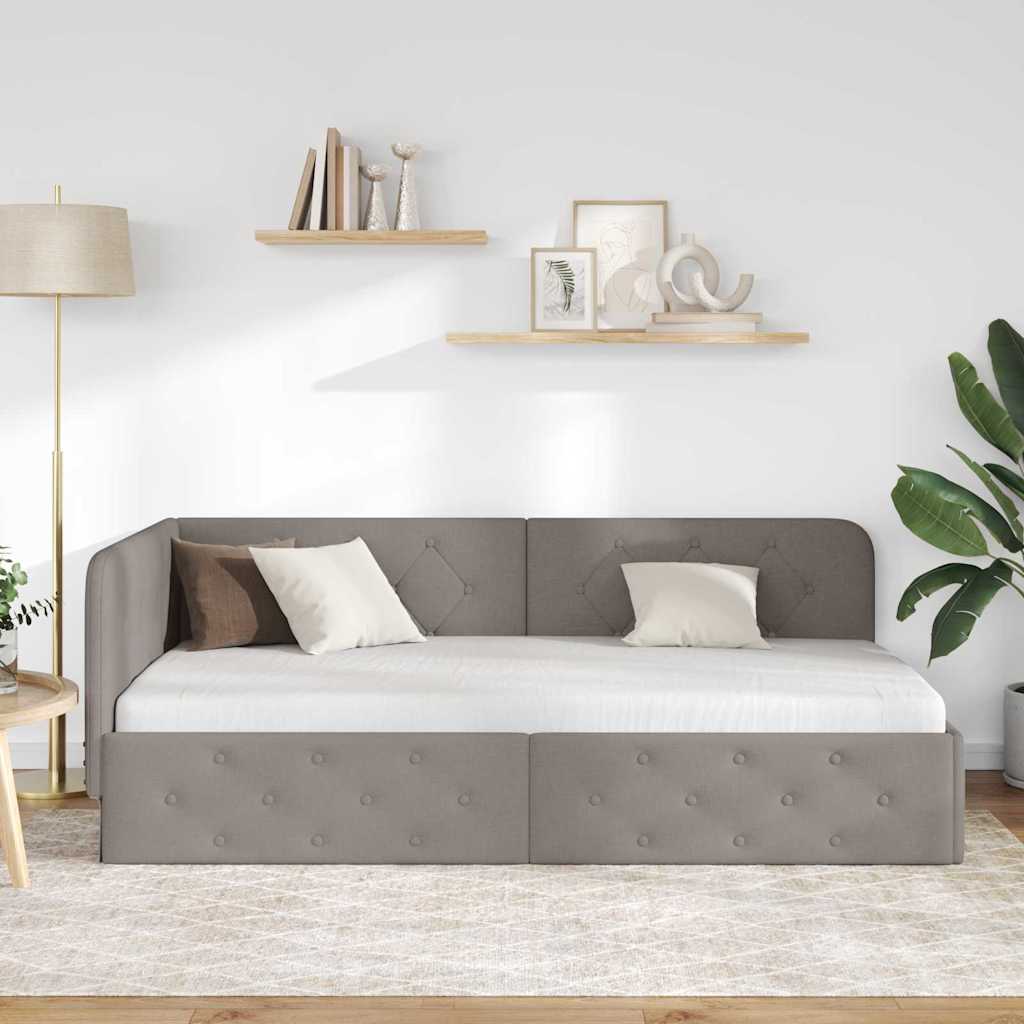 Sarokágy keret Tópszínű 100 x 200 cm szövet