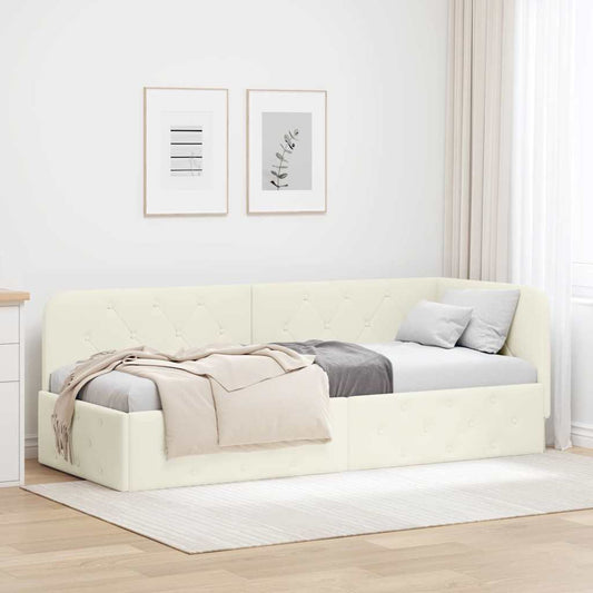 Sarokágy keret Krém 80 x 200 cm Bársony