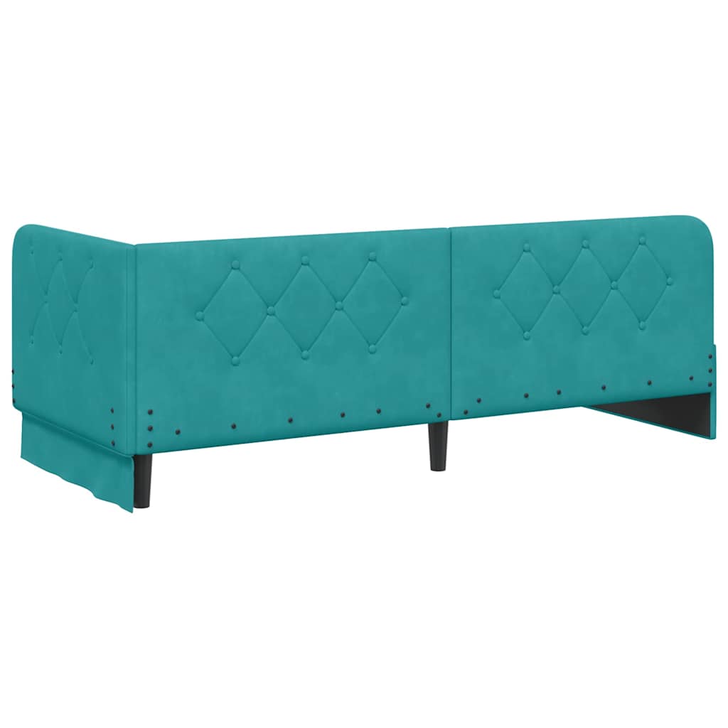 Sarokágy keret Türkiz 80 x 200 cm Bársony