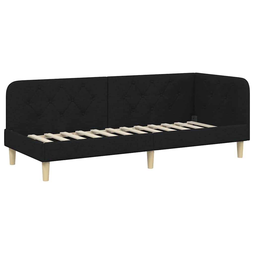 Sarokágy keret Fekete 80 x 200 cm szövet