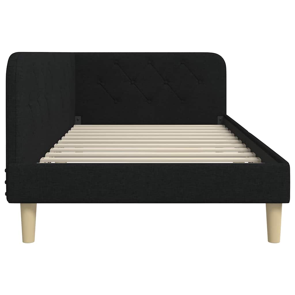 Sarokágy keret Fekete 100 x 200 cm szövet