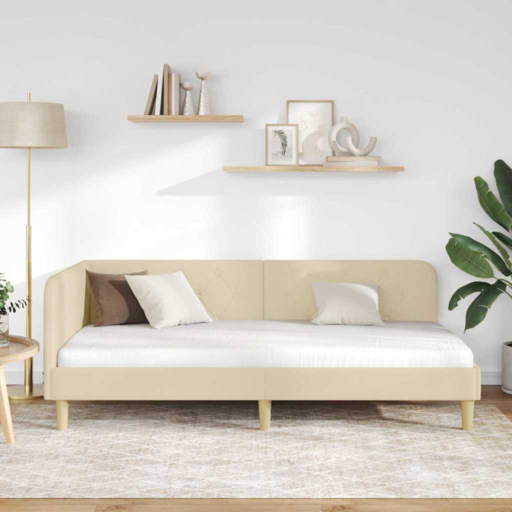 Sarokágy keret Krém 100 x 200 cm szövet