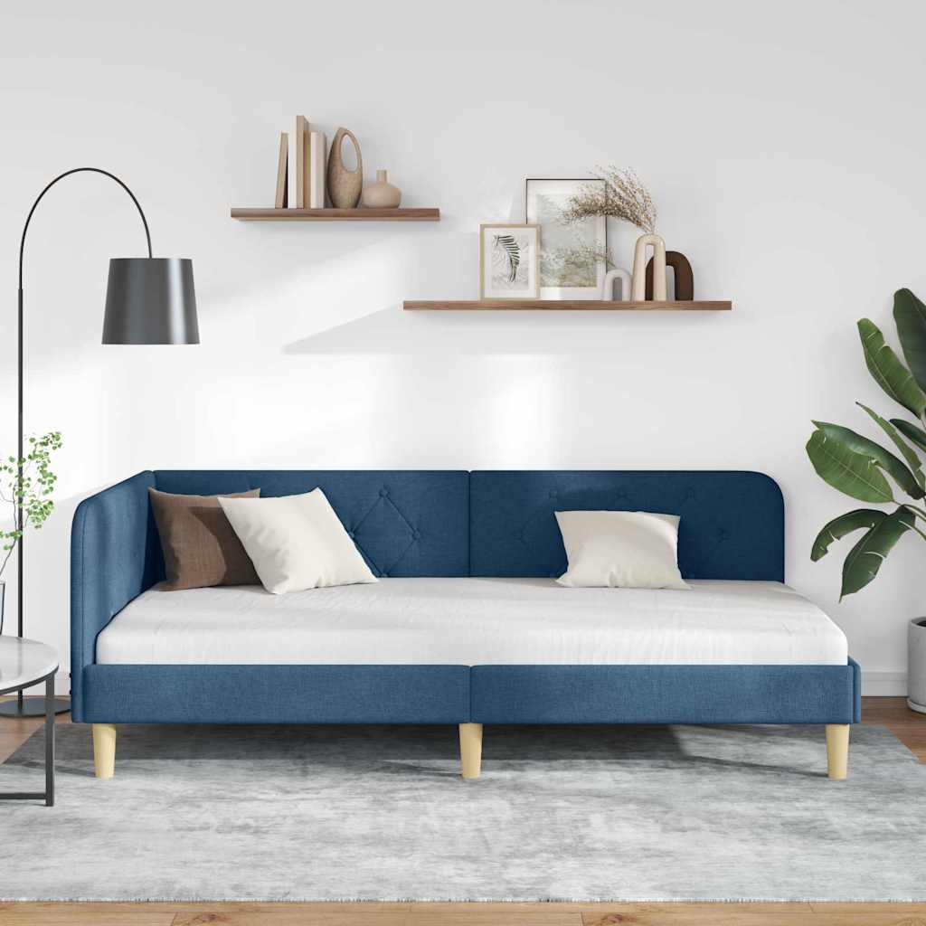 Sarokágy keret Kék 100 x 200 cm szövet