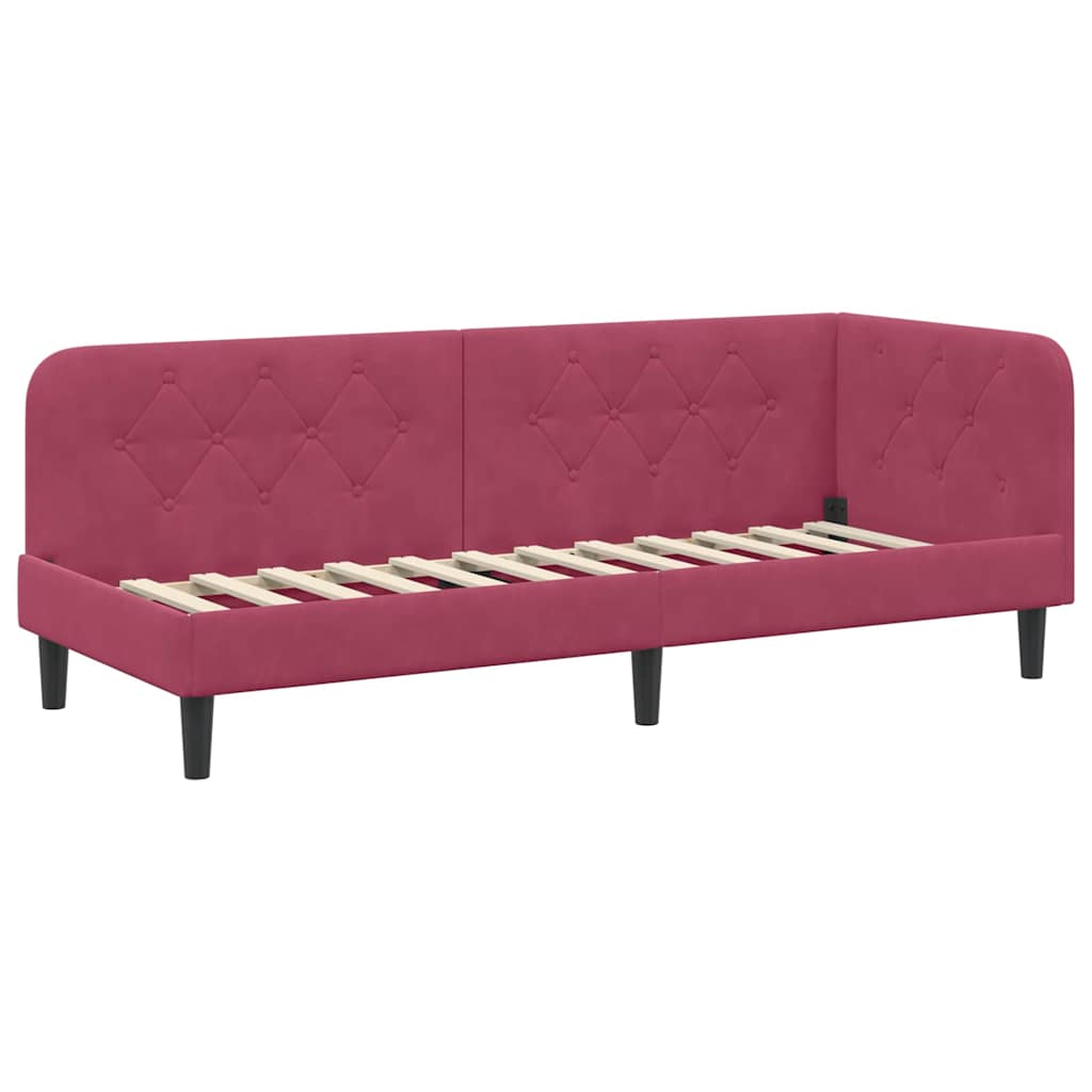 Sarokágy keret Bordó 80 x 200 cm Bársony