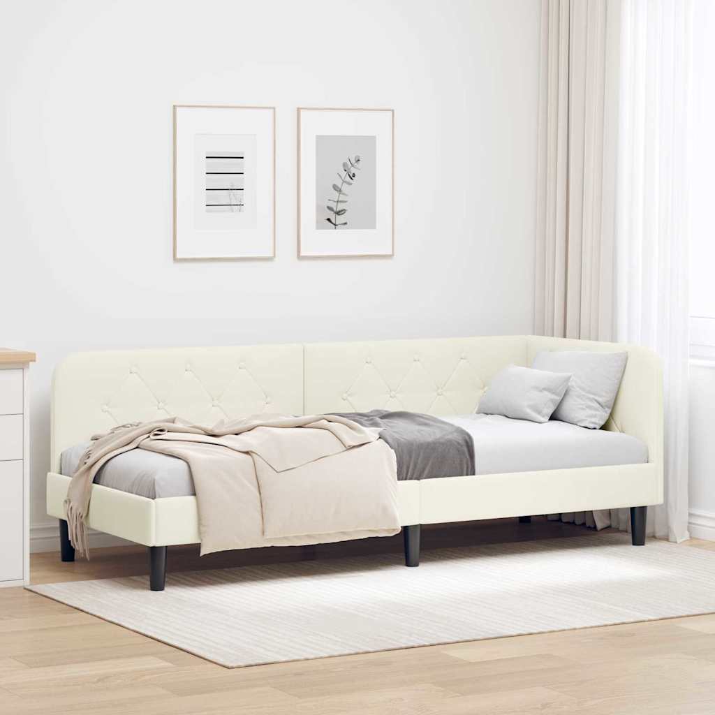 Sarokágy keret Krém 80 x 200 cm Bársony