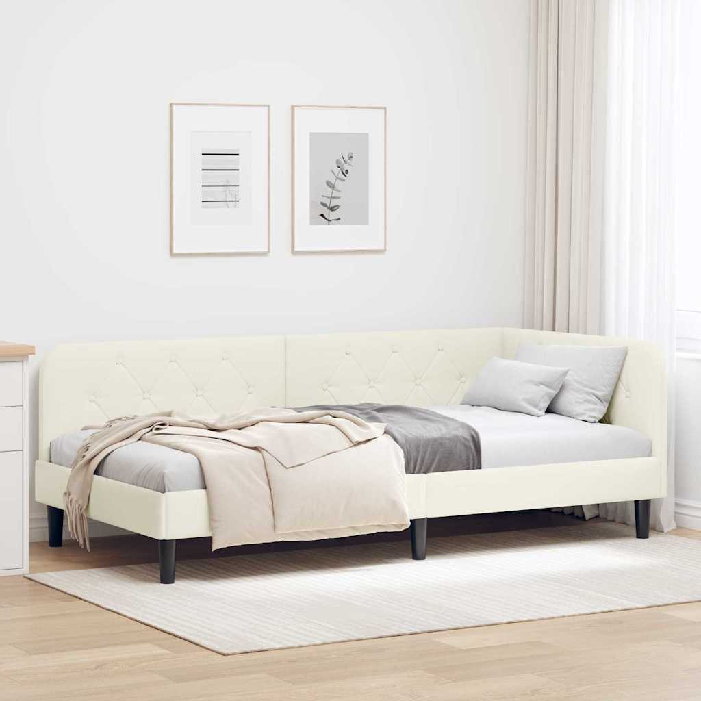 Sarokágy keret Krém 100 x 200 cm Bársony