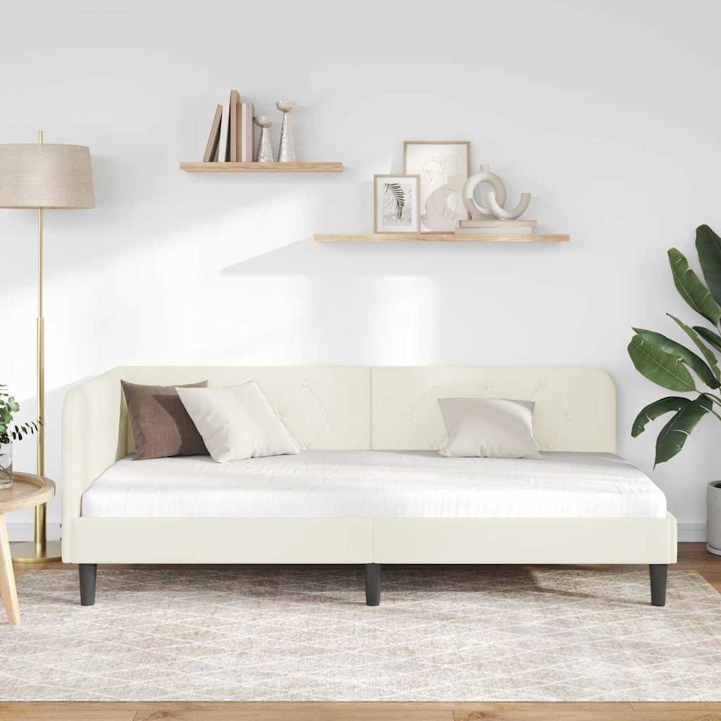 Sarokágy keret Krém 100 x 200 cm Bársony