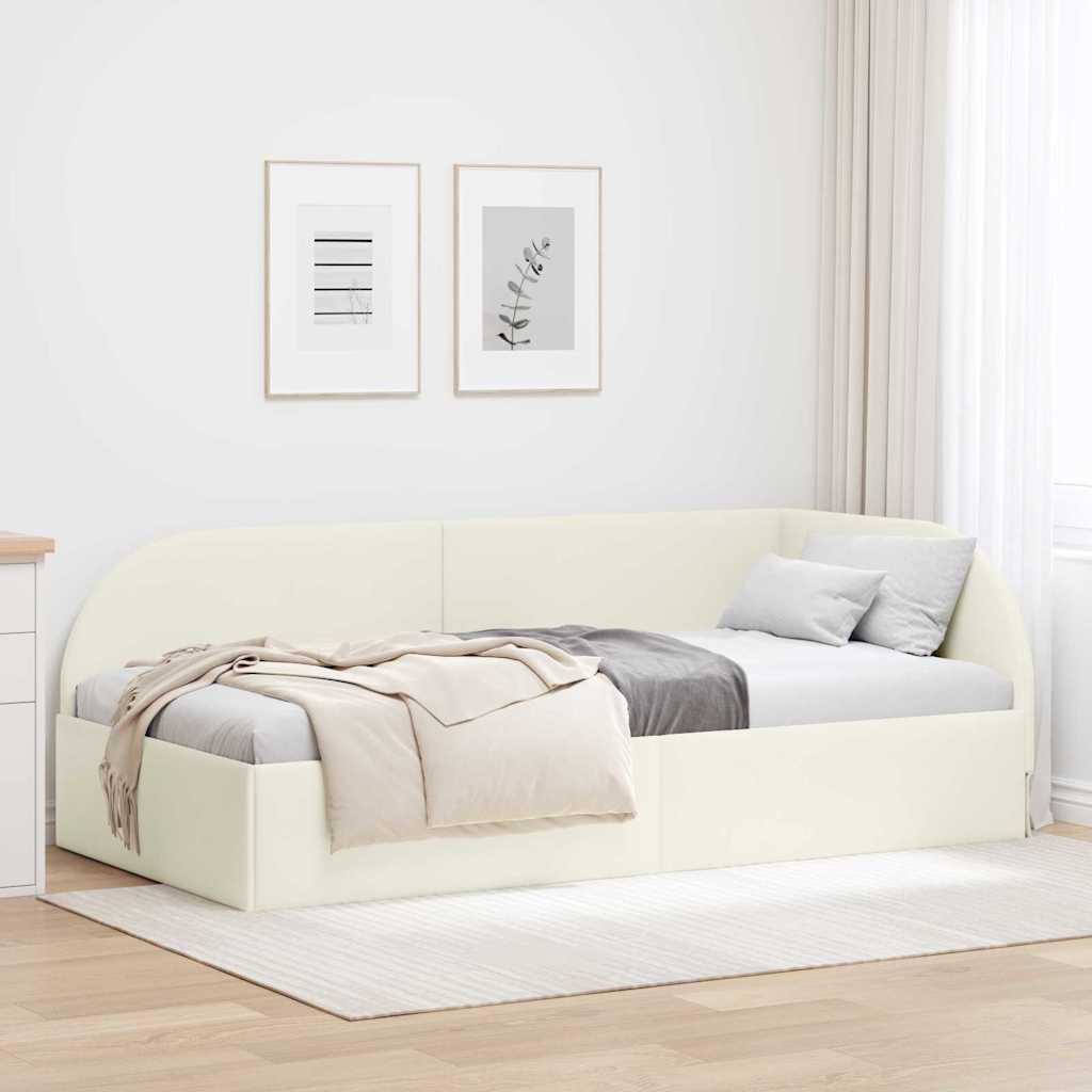 Sarokágy keret Krém 80 x 200 cm Bársony
