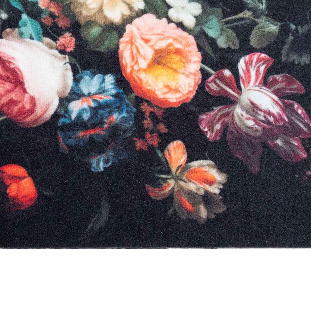 Konyhai szőnyeg Fekete 180 x 60 cm Bársony